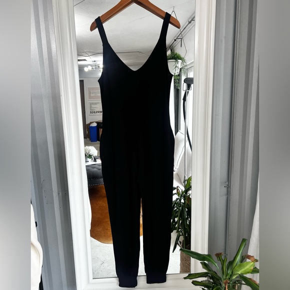 PRIV v - neck black jumpsuit - Picture 2 of 2